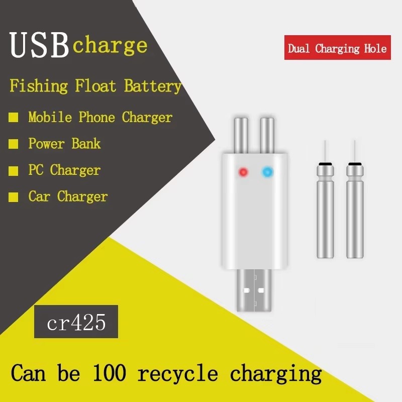 Fish Finder Charger - Şarj edilebilir CR425 CR322 Pil USB