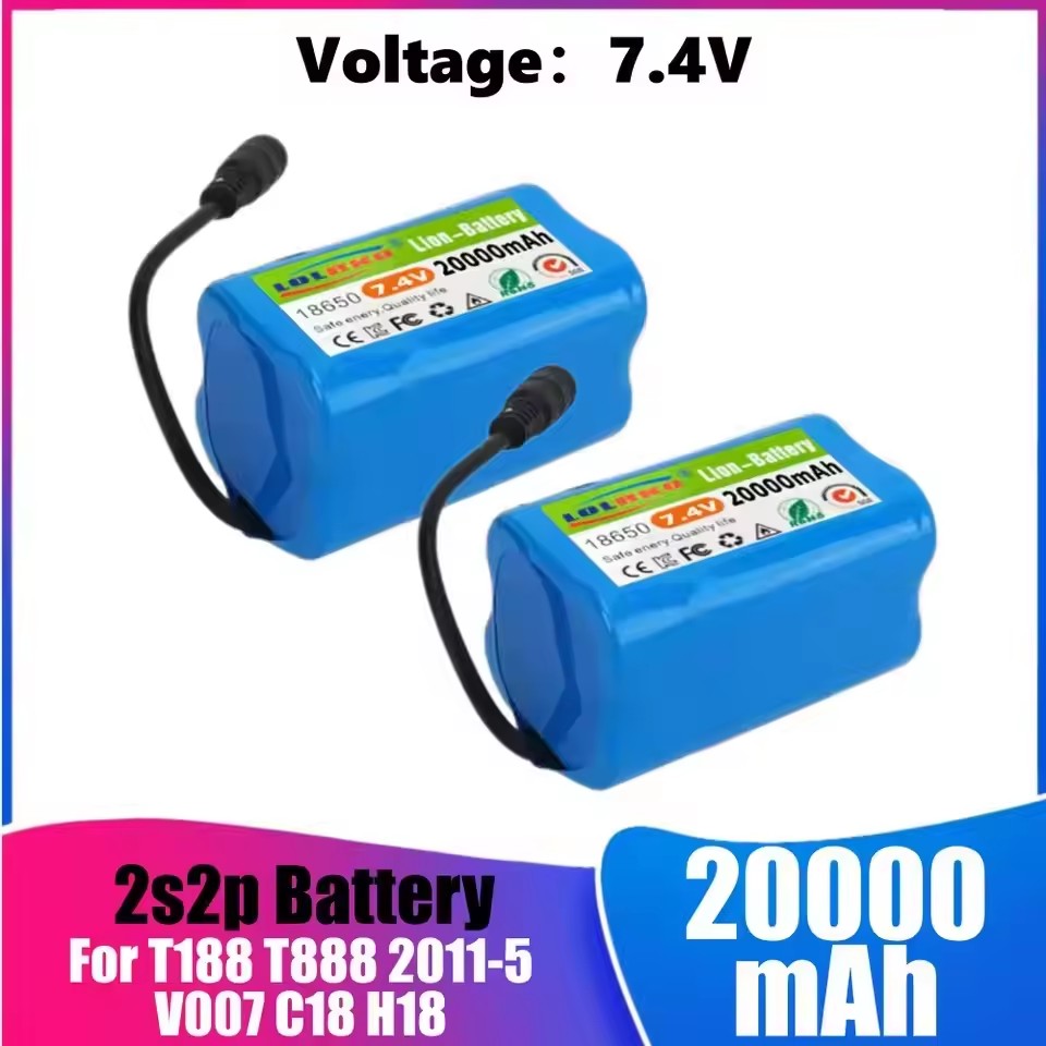 Fish Finder Charger - 7.4V 20000mAh pil ile USB şarj