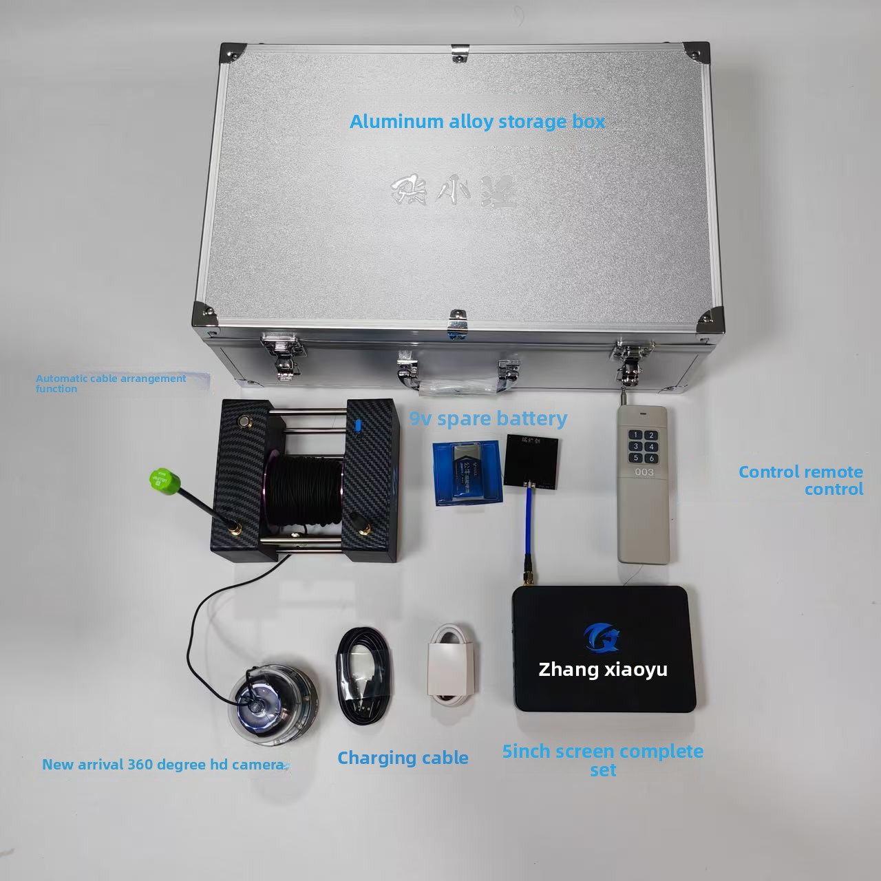 Fish Finder Portable - 360 Derece Panoramik Dönen Sualtı Balık