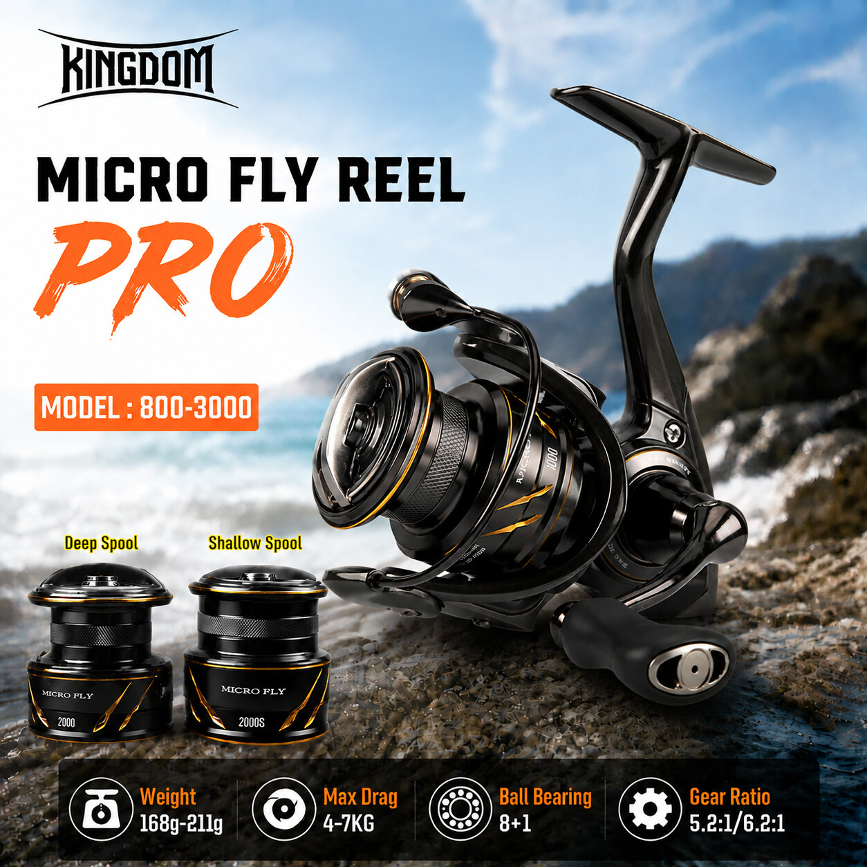 Abu Garcia Reel Revo - Kingdom Micro Fly Pro Balıkçılık Spinning
