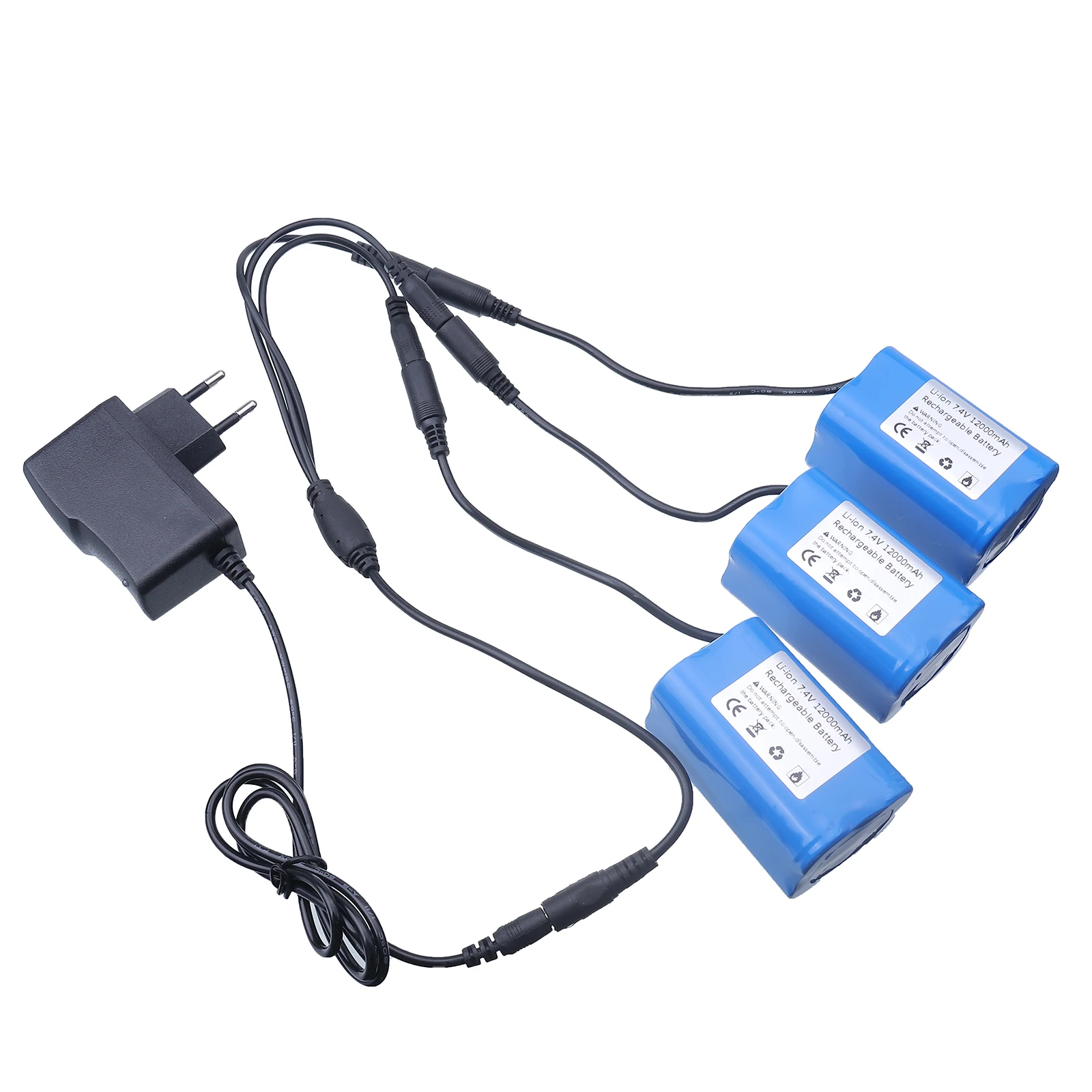 Fish Finder Charger - 7.4V 12000mAh pil ile USB şarj