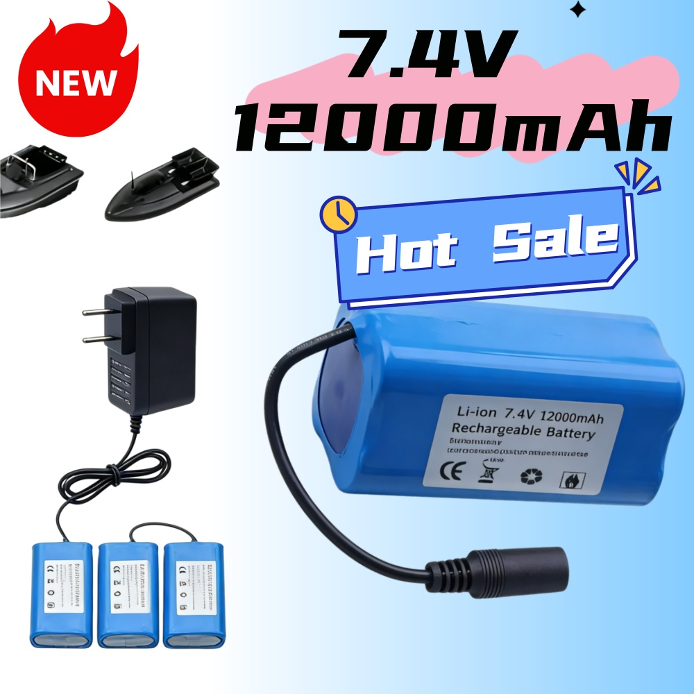 7.4V 12000mAh pil ile USB şarj - Fish Finder Charger incelemesi ve fiyatı